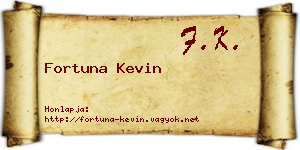 Fortuna Kevin névjegykártya